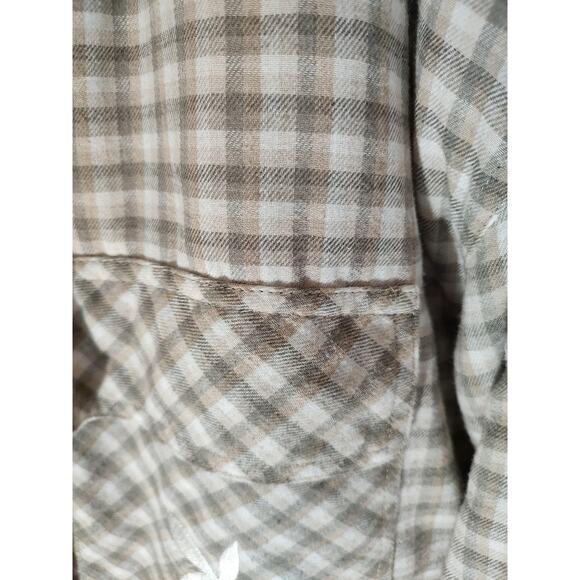 RARE Mens Pacsun Playboy Jacket Plaid Khaki Hood Quilt Lined Runs Big - Med/Larg - Picture 5 of 7